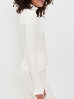 Free People Movement Ivory Run  Around Seamless Layer Top
